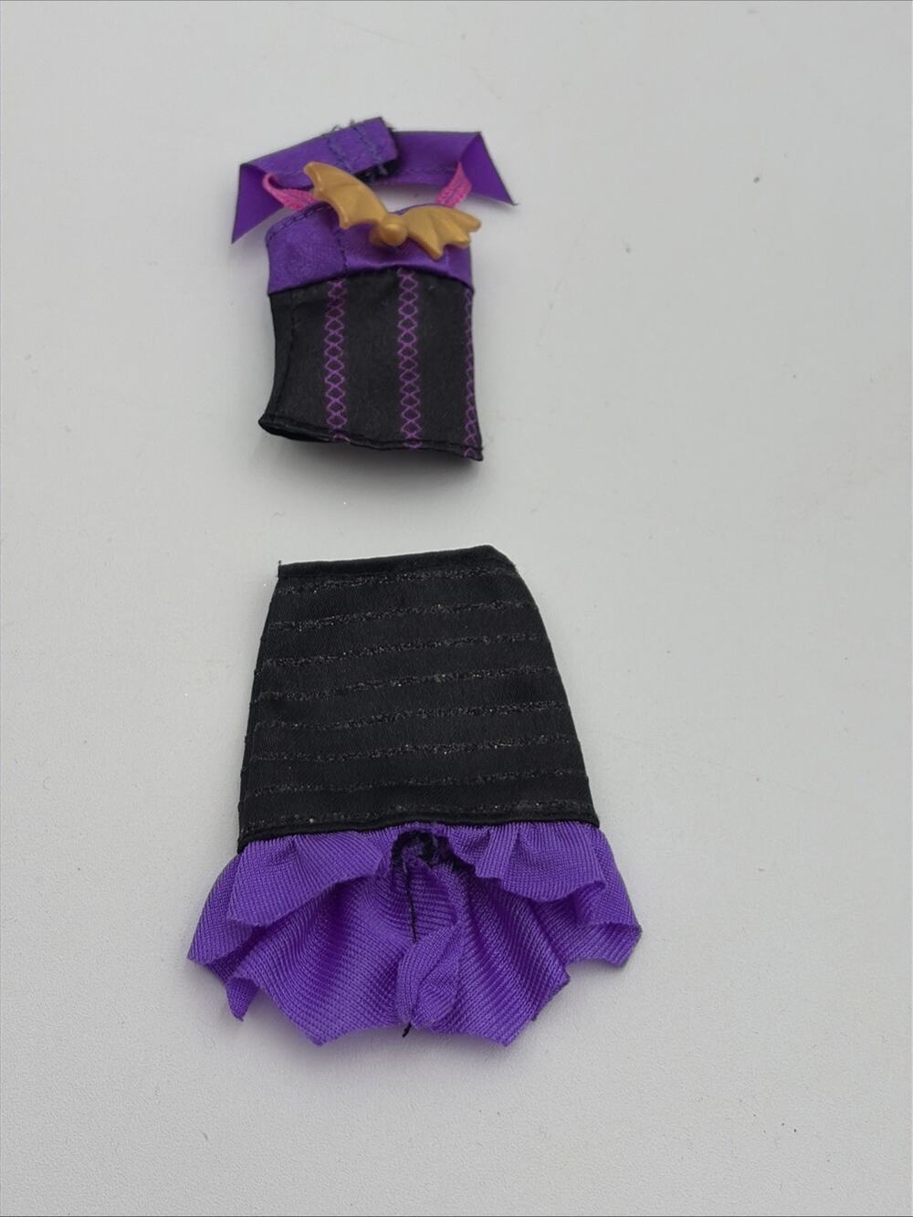 Monster High Create-A-Monster CAM Vampire Outfit Halter & Skirt Bat Purple Black